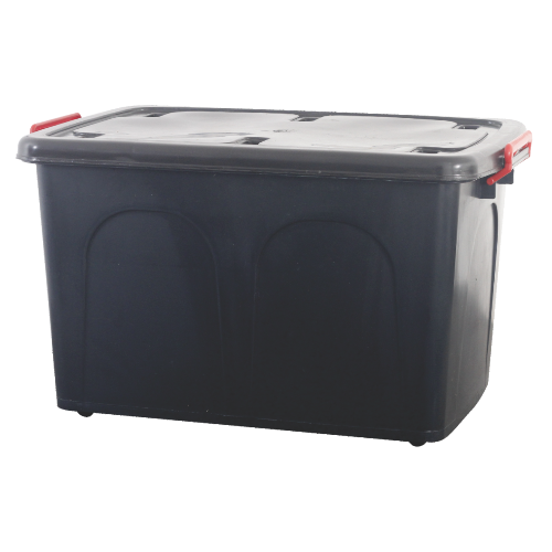 85Lt Container & Lid Black (Utility Bin)(10019)