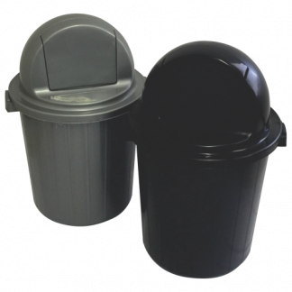 50Lt Round Flip Top Bin (Black Only) (100122)